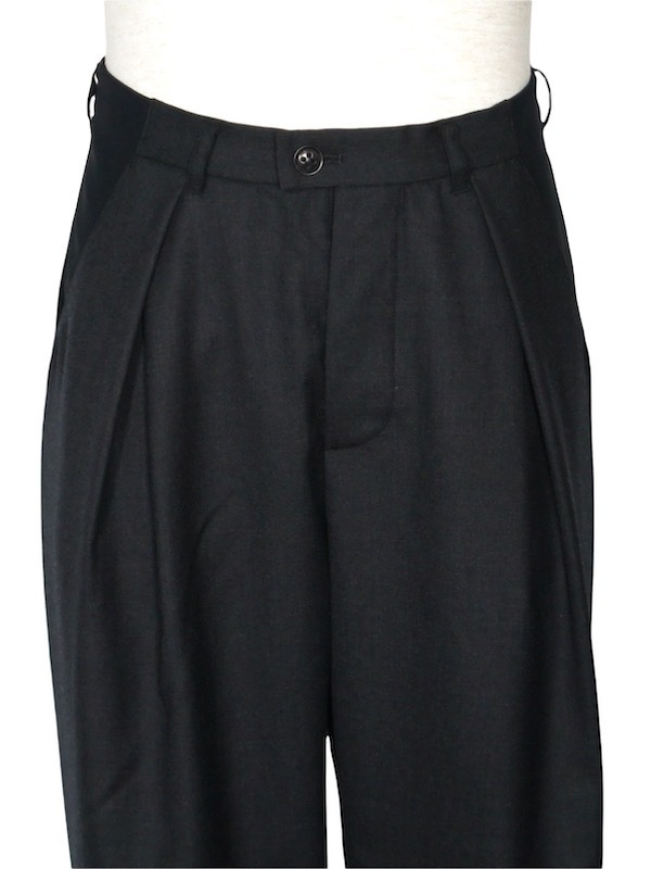 eofm「WIDE PANTS WOOL SURGE」 CHACOAL【イオフム】 | ボトムス 