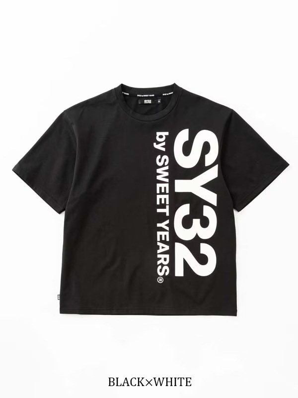 T����� VERTICAL LOGO TEE BLACK��WHITE SY32 by SWEET YEARS �����磻�����ƥ��ȥ��Х����������ȥ��䡼��