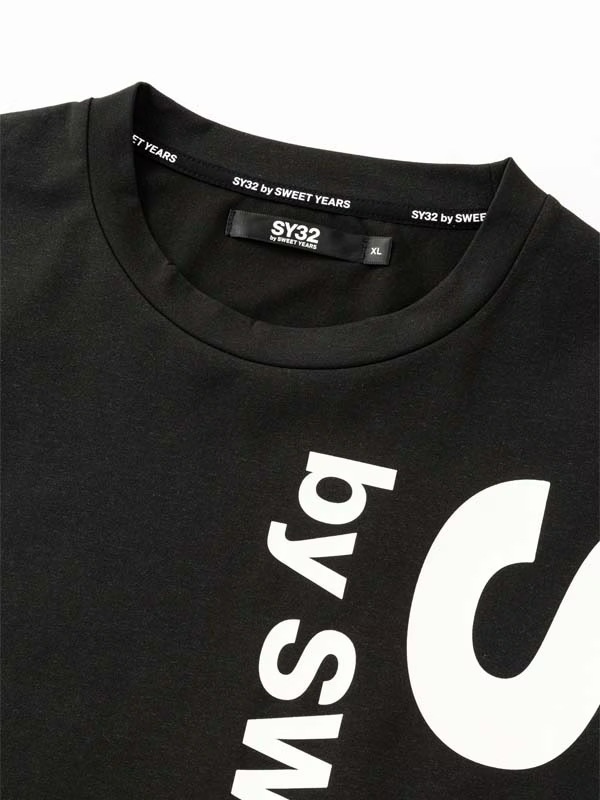 T����� VERTICAL LOGO TEE BLACK��WHITE SY32 by SWEET YEARS �����磻�����ƥ��ȥ��Х����������ȥ��䡼��