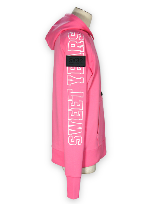 SY32 by SWEET YEARS��FLASH COLOR ARM LOGO P/O HOODIE��PINK