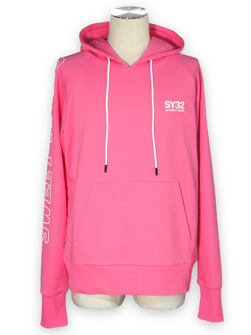 SY32 by SWEET YEARS��FLASH COLOR ARM LOGO P/O HOODIE��PINK