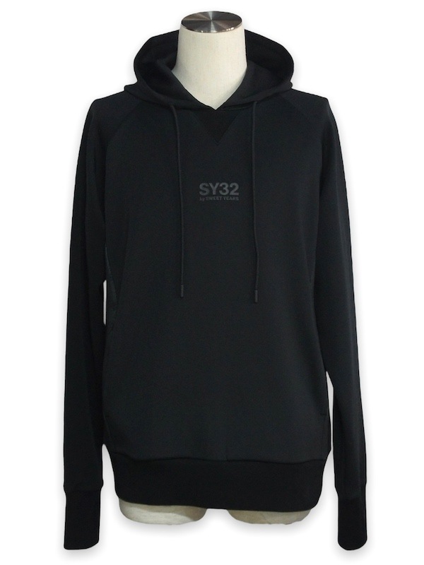 SY32 by SWEET YEARS��DOUBLE KNIT EMBOSS LOGO P/O HOODIE��BLACK��BLACK�ڥ����磻�����ƥ��ȥ��Х����������ȥ��䡼����