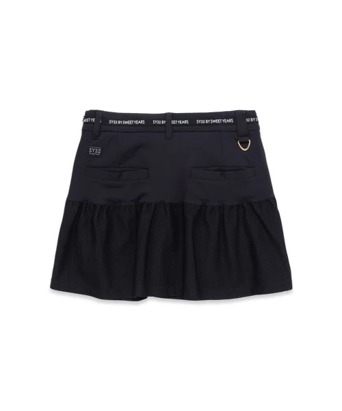  WOMEN'S CARVICO BRISTOL LAYERED SKIRT BLACK SY32 by SWEET YEARS GOLF 磻ƥȥХȥ䡼