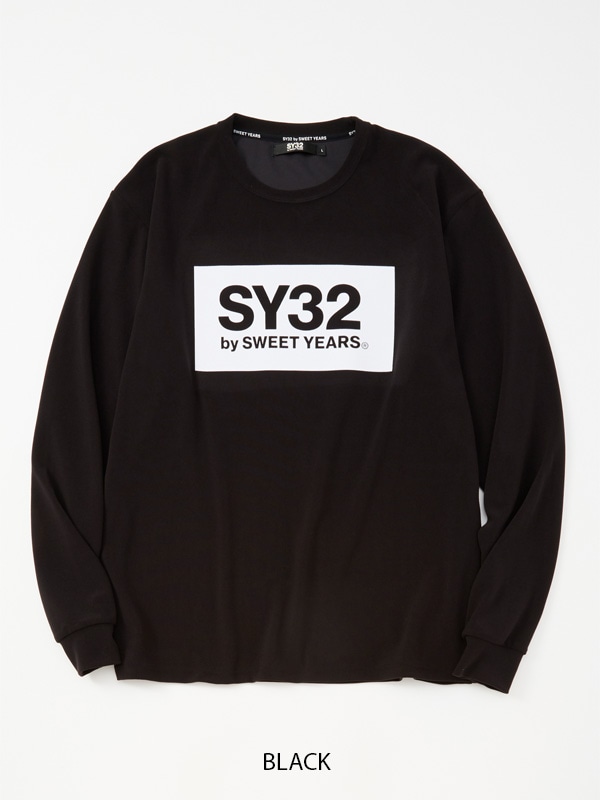 ĹµT����� FLOCKY BOX LOGO FLEECE L/S TEE  BLACK SY32 by SWEET YEARS �����磻�����ƥ��ȥ��Х����������ȥ��䡼��
