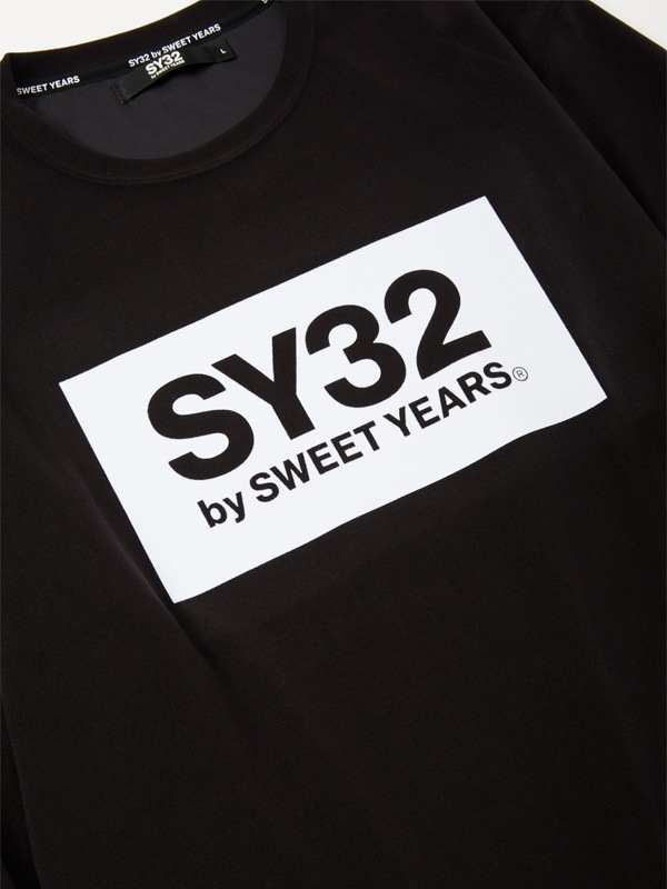 ĹµT����� FLOCKY BOX LOGO FLEECE L/S TEE  BLACK SY32 by SWEET YEARS �����磻�����ƥ��ȥ��Х����������ȥ��䡼��