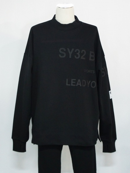 SY32 by SWEET YEARS��BIG SILHOUETTE HEAVY P/O CREW��BLACK�ڥ����磻�����ƥ��ȥ��Х����������ȥ��䡼����