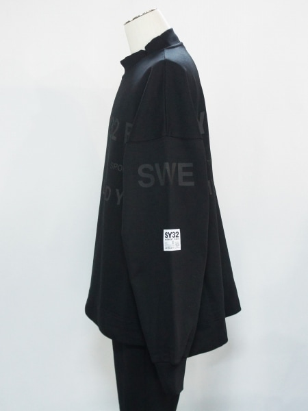 SY32 by SWEET YEARS��BIG SILHOUETTE HEAVY P/O CREW��BLACK�ڥ����磻�����ƥ��ȥ��Х����������ȥ��䡼����