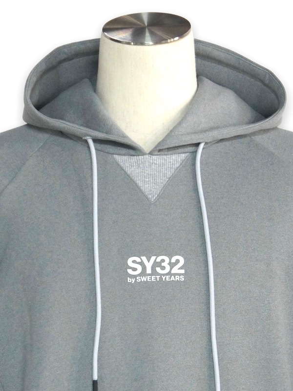 SY32 by SWEET YEARS��DOUBLE KNIT EMBOSS LOGO P/O HOODIE��GRAY�ڥ����磻�����ƥ��ȥ��Х����������ȥ��䡼����