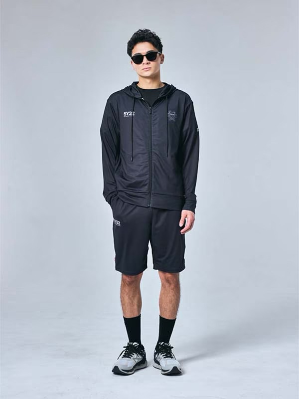 ZIP�ա��ǥ��� RASH GUARD BASIC ZIP HOODIE BLACK SY32 by SWEET YEARS �����磻�����ƥ��ȥ��Х����������ȥ��䡼��