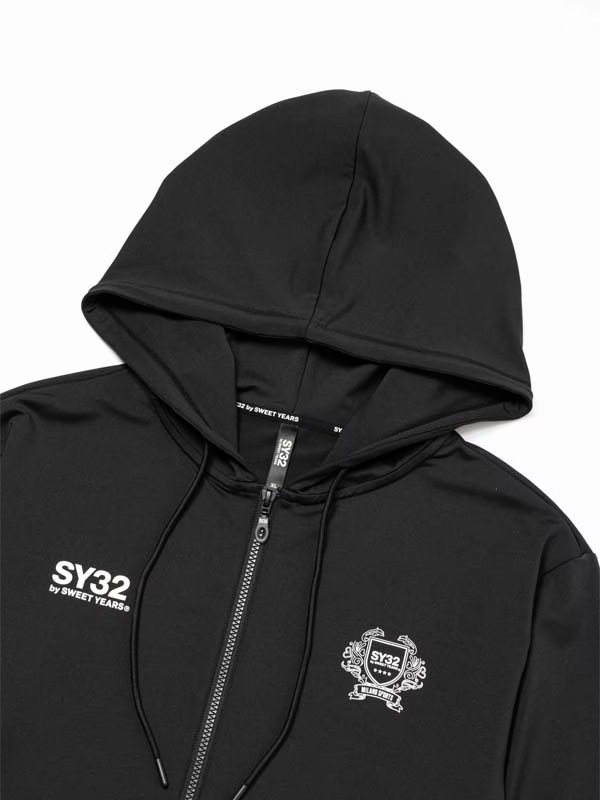 ZIP�ա��ǥ��� RASH GUARD BASIC ZIP HOODIE BLACK SY32 by SWEET YEARS �����磻�����ƥ��ȥ��Х����������ȥ��䡼��