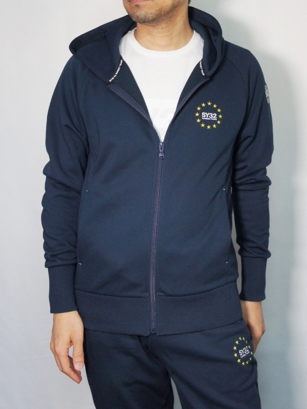 SY32 by SWEET YEARS��WORLD STAR ZIP HOODIE��NAVY