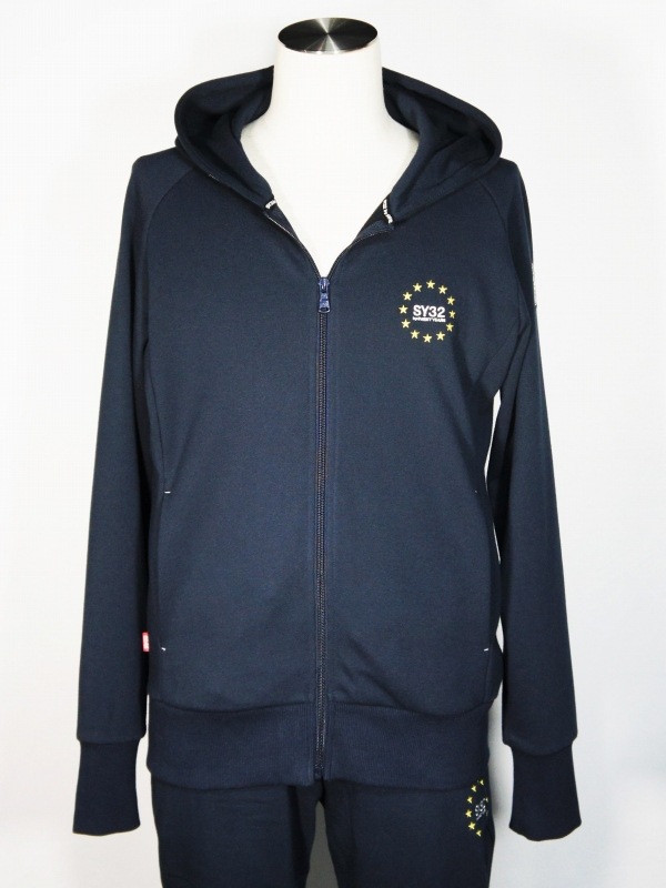 SY32 by SWEET YEARS��WORLD STAR ZIP HOODIE��NAVY