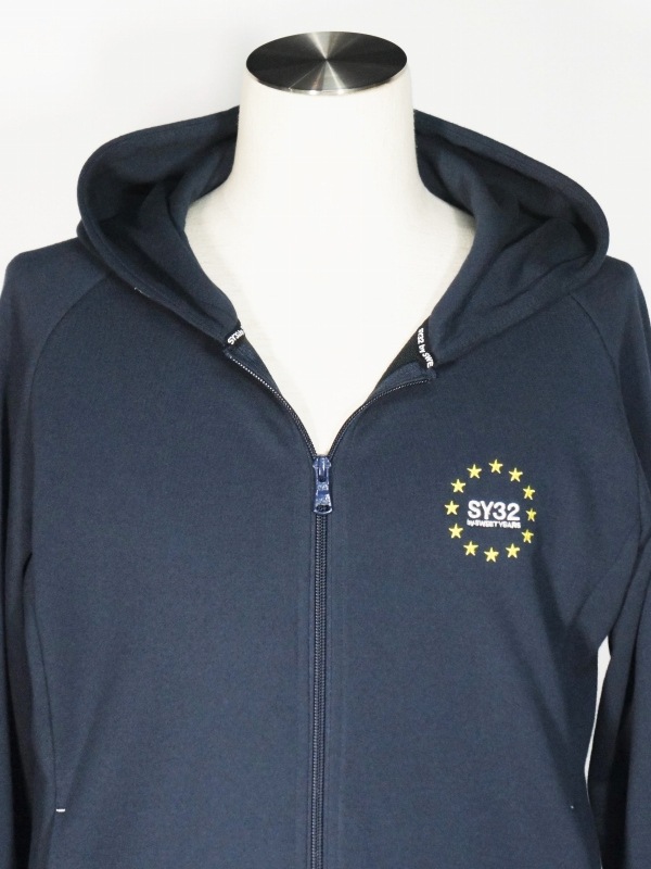 SY32 by SWEET YEARS��WORLD STAR ZIP HOODIE��NAVY
