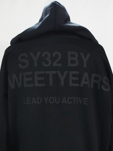 SY32 by SWEET YEARS��BIG SILHOUETTE HEAVY ZIP HOODIE��BLACK�ڥ����磻�����ƥ��ȥ��Х����������ȥ��䡼����