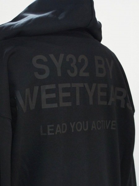 SY32 by SWEET YEARS��BIG SILHOUETTE HEAVY ZIP HOODIE��BLACK�ڥ����磻�����ƥ��ȥ��Х����������ȥ��䡼����