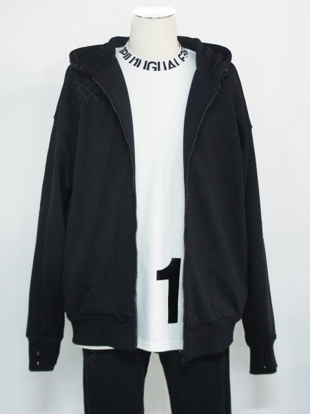 SY32 by SWEET YEARS��BIG SILHOUETTE HEAVY ZIP HOODIE��BLACK�ڥ����磻�����ƥ��ȥ��Х����������ȥ��䡼����