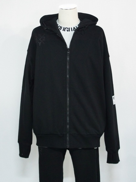 SY32 by SWEET YEARS��BIG SILHOUETTE HEAVY ZIP HOODIE��BLACK�ڥ����磻�����ƥ��ȥ��Х����������ȥ��䡼����