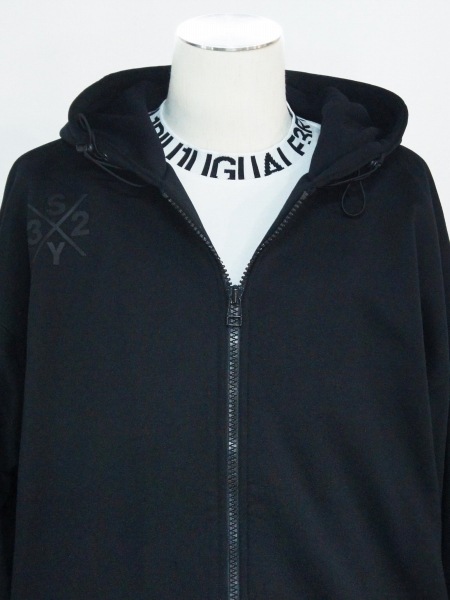 SY32 by SWEET YEARS��BIG SILHOUETTE HEAVY ZIP HOODIE��BLACK�ڥ����磻�����ƥ��ȥ��Х����������ȥ��䡼����