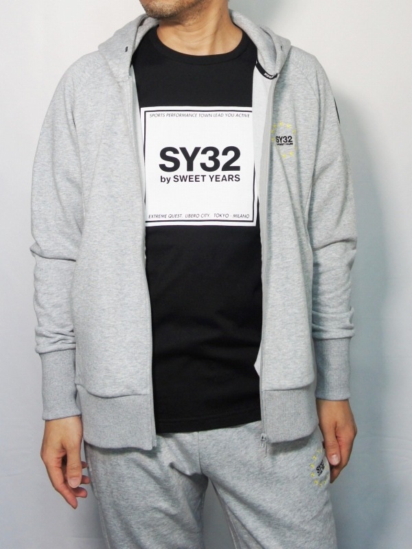 SY32 by SWEET YEARS��WORLD STAR ZIP HOODIE��GRAY