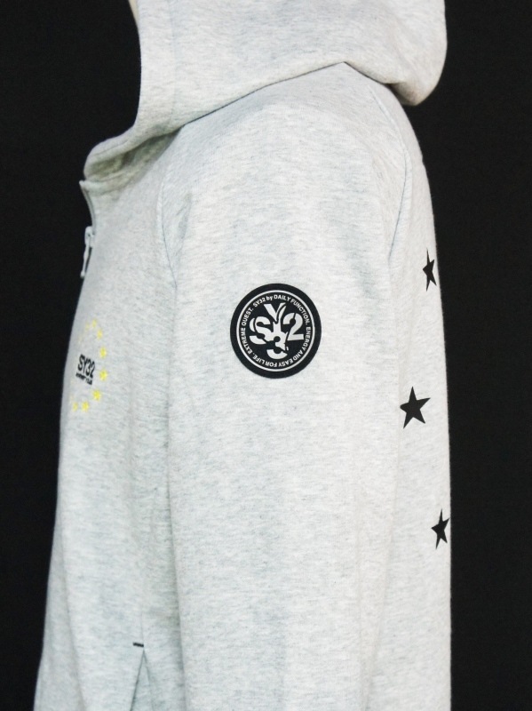 SY32 by SWEET YEARS��WORLD STAR ZIP HOODIE��GRAY