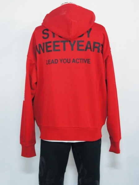�ں��������ͽ�������SY32 by SWEET YEARS��BIG SILHOUETTE HEAVY ZIP HOODIE��RED�ڥ����磻�����ƥ��ȥ��Х����������ȥ��䡼����