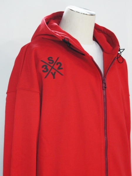 �ں��������ͽ�������SY32 by SWEET YEARS��BIG SILHOUETTE HEAVY ZIP HOODIE��RED�ڥ����磻�����ƥ��ȥ��Х����������ȥ��䡼����