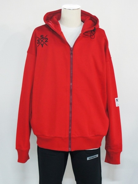 �ں��������ͽ�������SY32 by SWEET YEARS��BIG SILHOUETTE HEAVY ZIP HOODIE��RED�ڥ����磻�����ƥ��ȥ��Х����������ȥ��䡼����