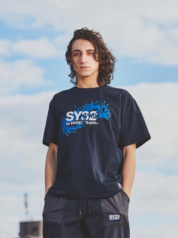 30%OFF T WAVELOGO LOOSE FIT S/S TEE NAVY SY32 by SWEET YEARS 磻ƥȥХȥ䡼