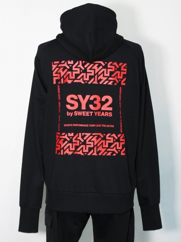 ���åץѡ����� SY32 by SWEET YEARS��HYDROFUGE HOODIE��BLACK��RED