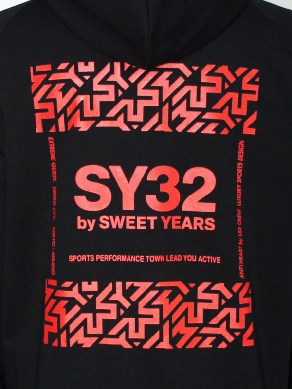���åץѡ����� SY32 by SWEET YEARS��HYDROFUGE HOODIE��BLACK��RED