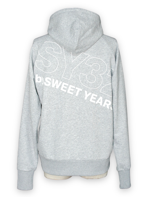 SY32 by SWEET YEARS��SLASH BIG LOGO PO HOODIE��GRAY