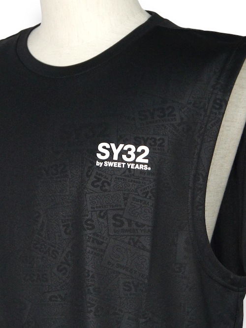 ノースリーブTシャツ EMBOSS LOGO NO SLEEVE TEE 13418 BLACK