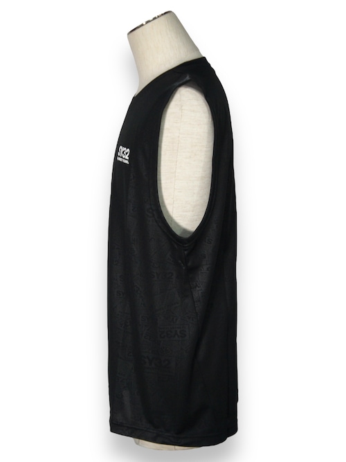 ノースリーブTシャツ EMBOSS LOGO NO SLEEVE TEE 13418 BLACK