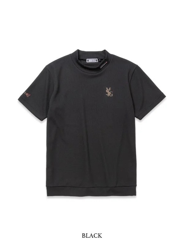 ��å��ͥå������ �֥�å� MINI WAFFLE HALF MOCK BLACK SY32 by SWEET YEARS GOLF
