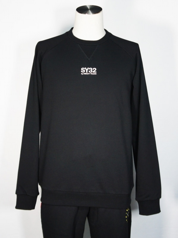 国内発送【SY32 by SWEETYEARS】 World Star P/O クルーネック SY32 by SWEET YEARS「WORLD STAR P/O CREW」BLACK | トップス