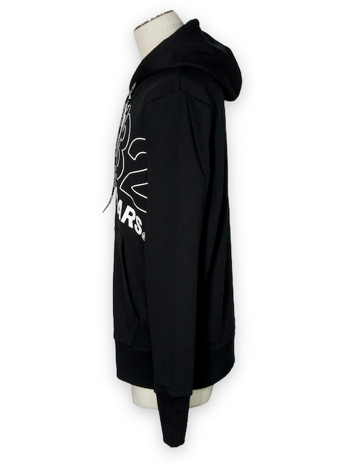 SY32 by SWEET YEARS��SLASH BIG LOGO ZIP HOODIE��BLACK��WHITE
