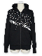 SY32 by SWEET YEARS��SLASH BIG LOGO ZIP HOODIE��BLACK��WHITE