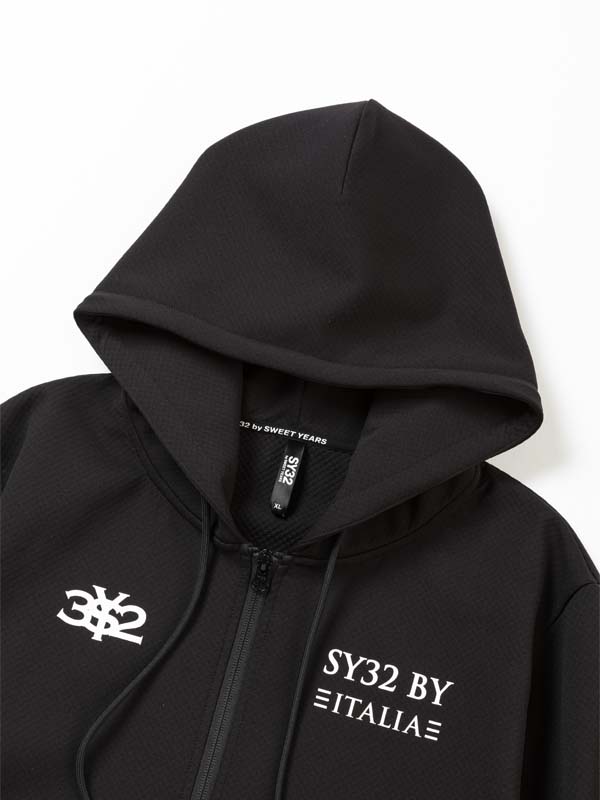 ZIP�ա��ǥ��� SPIRAL KNIT ZIP HOODIE BLACK SY32 by SWEET YEARS �����磻�����ƥ��ȥ��Х����������ȥ��䡼��