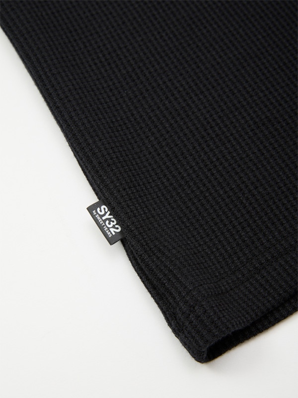 10%OFF ĹµT����� HENRY NECK WAFFLE L/S TEE  BLACK SY32 by SWEET YEARS �����磻�����ƥ��ȥ��Х����������ȥ��䡼��