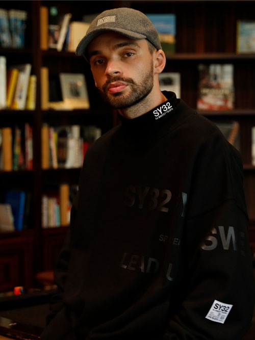 SY32 by SWEET YEARS ��FLEECE BOX LOGO CAP��BLACK
