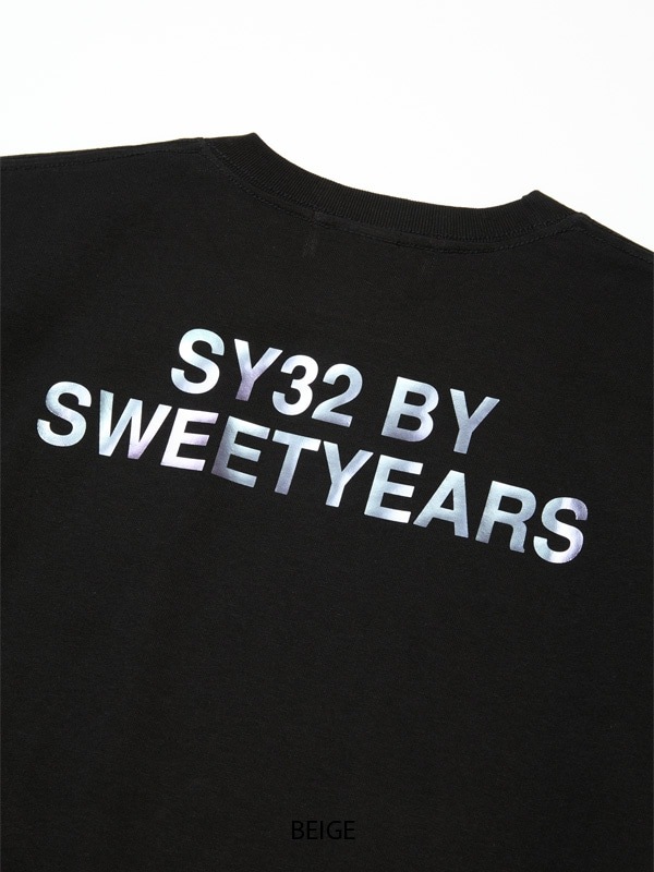 T AURORA LOGO TEE BLACK SY32 by SWEET YEARS 磻ƥȥХȥ䡼