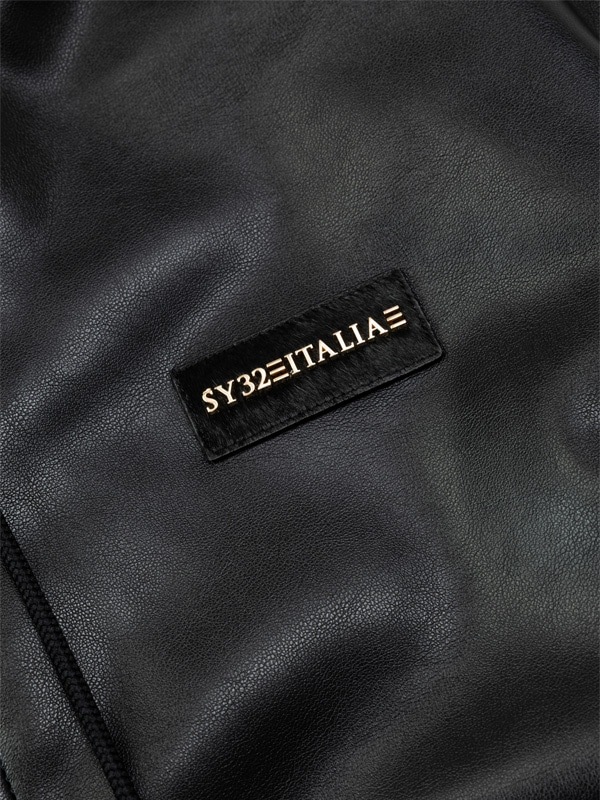 �ե������쥶���֥륾�� FAKE LEATHER ZIP HOODIE BLACK SY32 by SWEET YEARS �����磻�����ƥ��ȥ��Х����������ȥ��䡼��