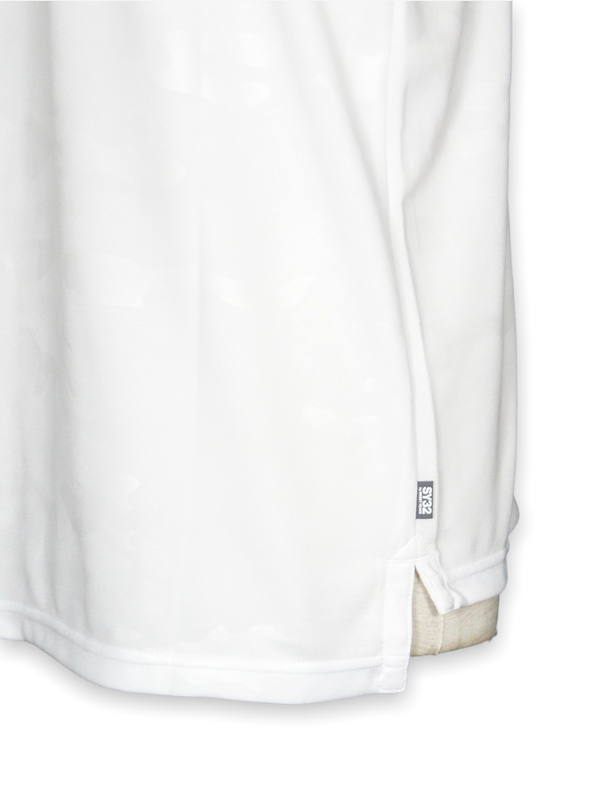 30%OFF SY32 by SWEET YEARS��EMBOSS CAMO ZIP POLO�� WHITE