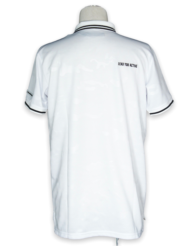 30%OFF SY32 by SWEET YEARS��EMBOSS CAMO ZIP POLO�� WHITE