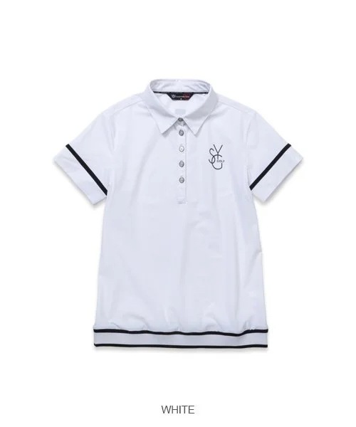 ��ǥ����� �ݥ������ Carvico 404 POLO SHIRTS WHITE SY32 by SWEET YEARS GOLF �����磻�����ƥ����ȥ��Х����������ȥ��䡼���������