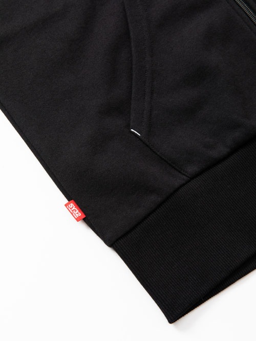 SY32 by SWEET YEARS��SHIELD LOGO ZIP HOODIE��BLACK