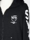 SY32 by SWEET YEARS��SHIELD LOGO ZIP HOODIE��BLACK