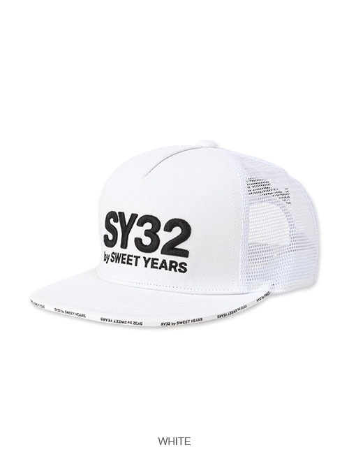SY32 by SWEET YEARS��3D LOGO TRUKER MESH CAP��WHITE