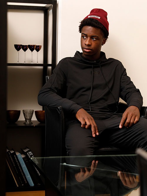 SY32 by SWEET YEARS��MODAL SWEAT HOODIE��BLACK