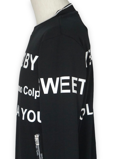 ��å��ͥå������ DOUBLE FACE MOCK SWEAT SHIRTS BLACK SY32 by SWEET YEARS GOLF